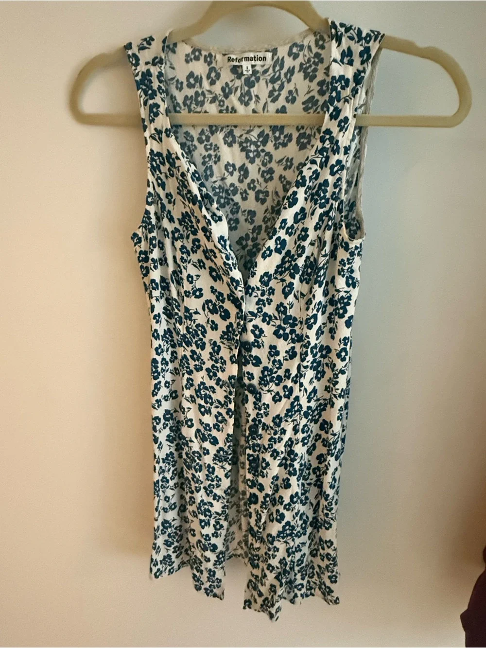 Reformation Rilynn Mini Dress Bombay Blue Floral - Size 2